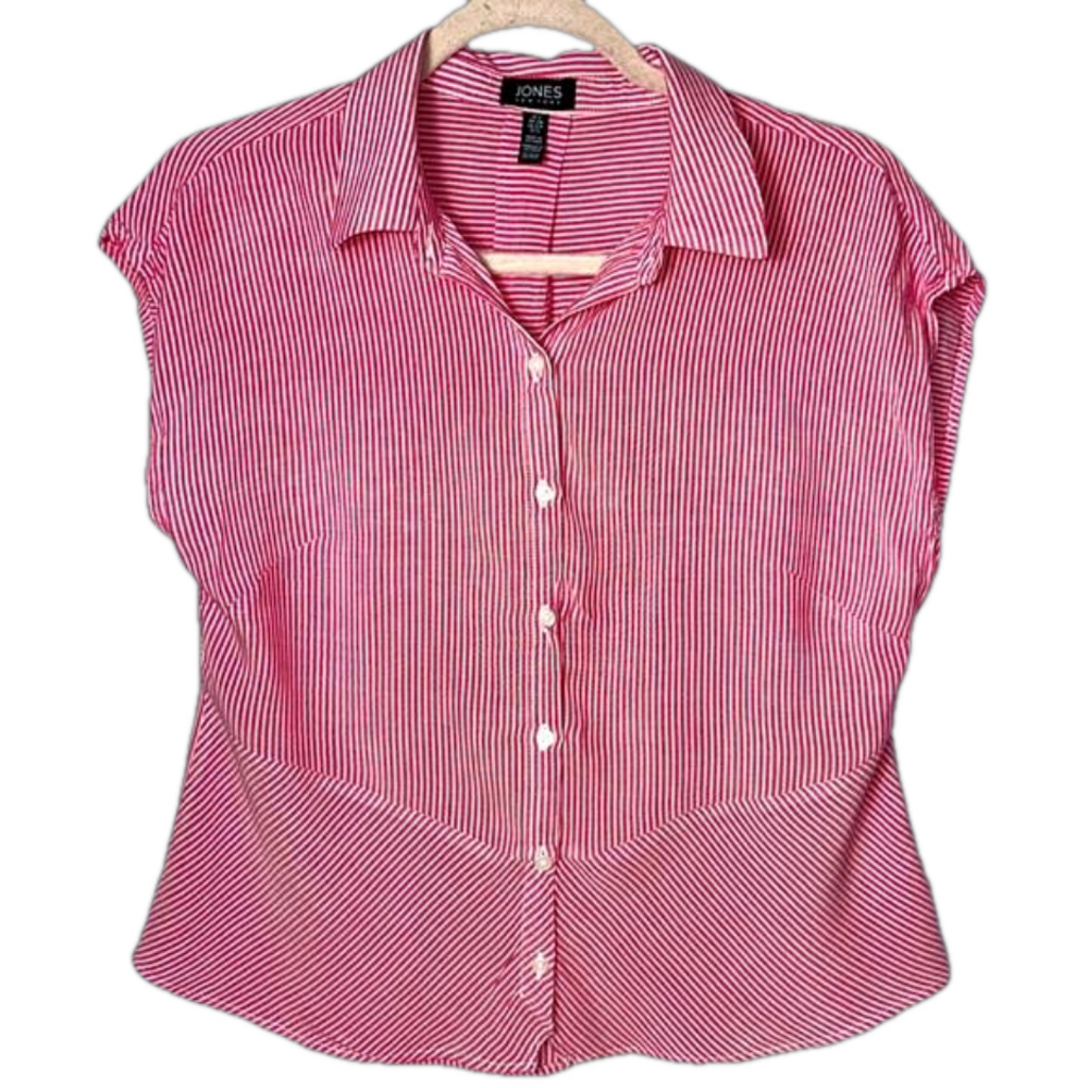 Jones New York Striped Button Down Shirt